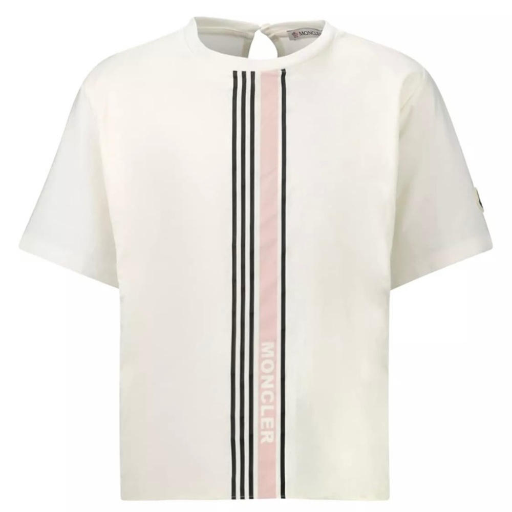 Moncler enfant t shirt white for girls